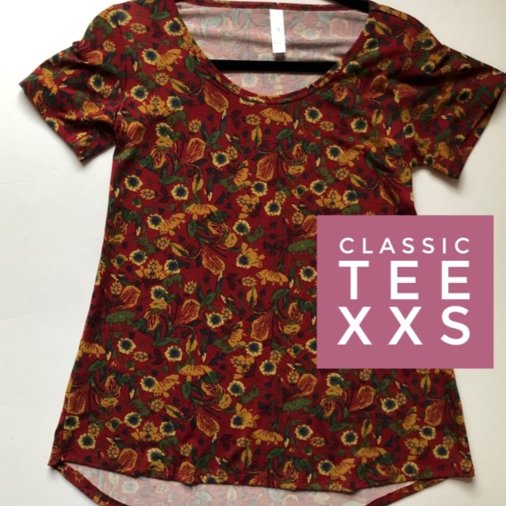 NWT LuLaRoe Classic T, Sunflower Print, Size XXS